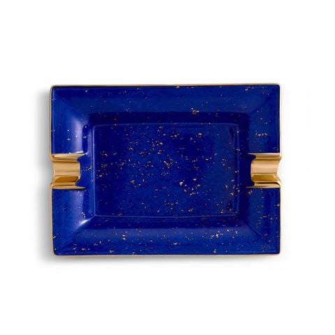 L'objet Lapis Ashtray w/24k Gold - Peter's of Kensington