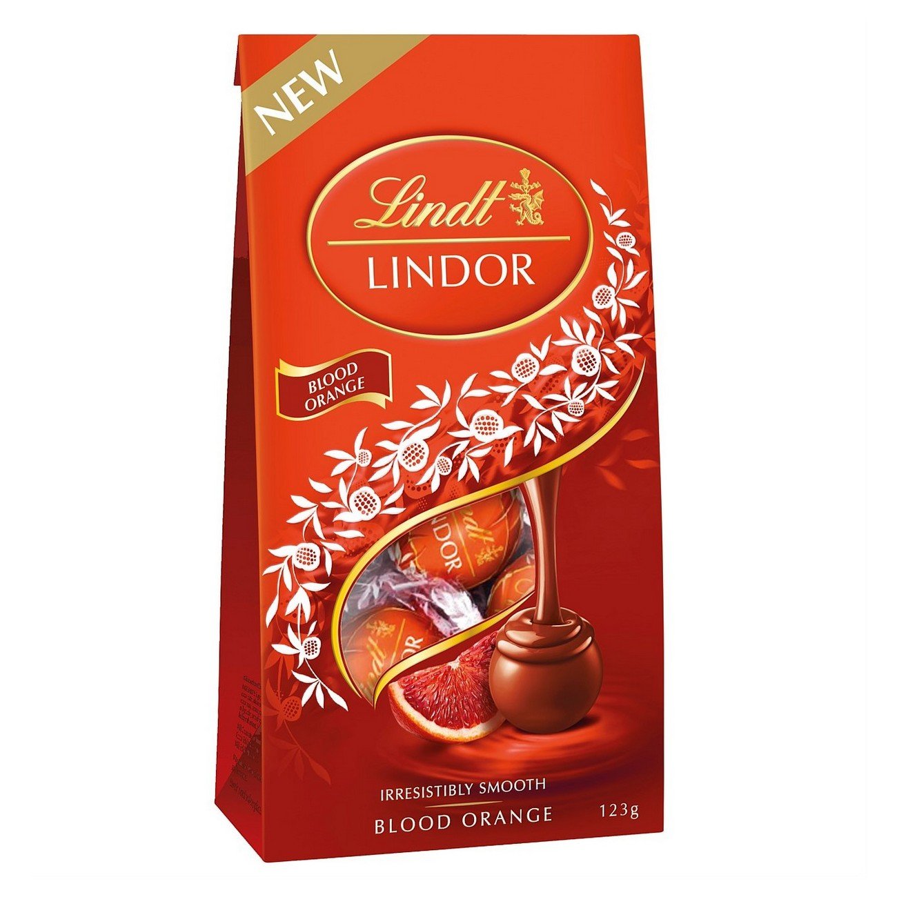 Lindt Lindor Milk Chocolate & Orange Balls 123g Peter