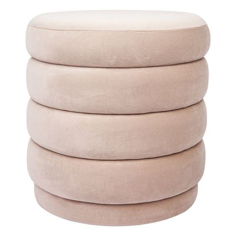 Cafe Lighting Demi Stool Nude Velvet - Peter's of Kensington