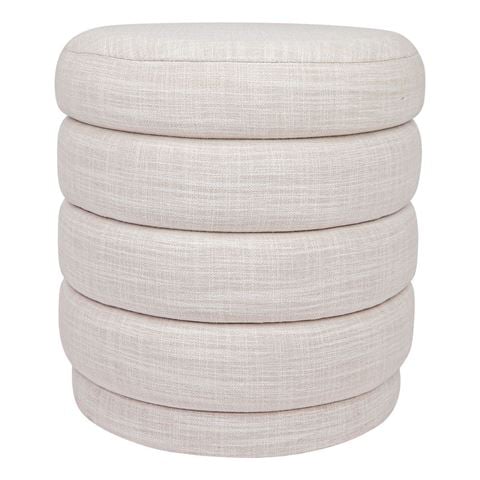 Cafe Lighting Demi Stool Off White Linen - Peter's of Kensington