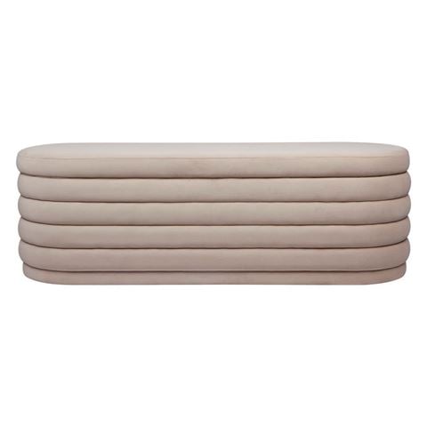 Cafe Lighting - Demi Storage Bench Ottoman Nude Velvet