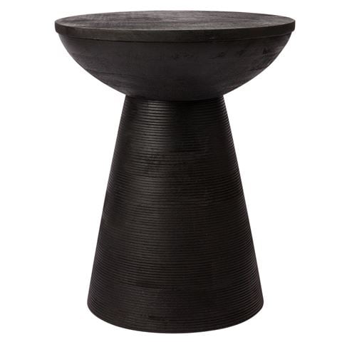 Cafe Lighting - Cayman Mango Wood Side Table Black
