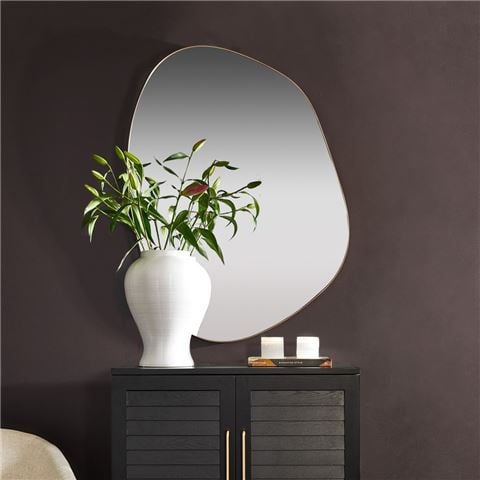 Cafe Lighting Pollock Wall Mirror Small Antique Gold - Peter's of Kensington