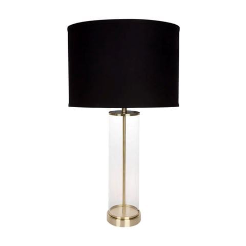 Cafe Lighting East Side Table Lamp Brass with Black Shade - Peter's of Kensington