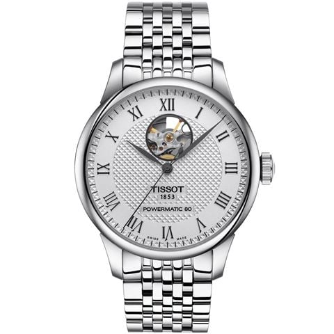 Tissot - Le Locle Powermatic 80 Open Heart Watch S. Steel w/Silver Dial 39.30mm