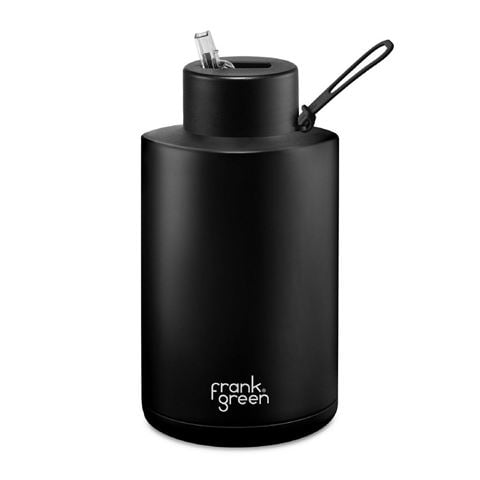 Frank Green - Ceramic Reusable Bottle w/Straw Lid Midnight 2L