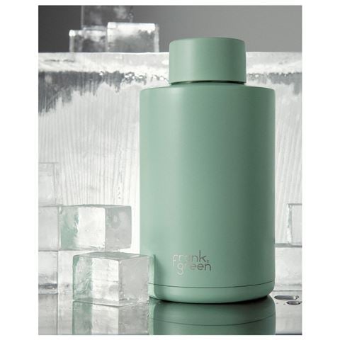 Frank Green Ceramic Reusable Bottle w/Straw Lid Mint Gelato 2L - Peter's of Kensington