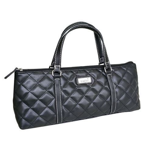 Sachi - Insulated Wine Purse Quilted Black
