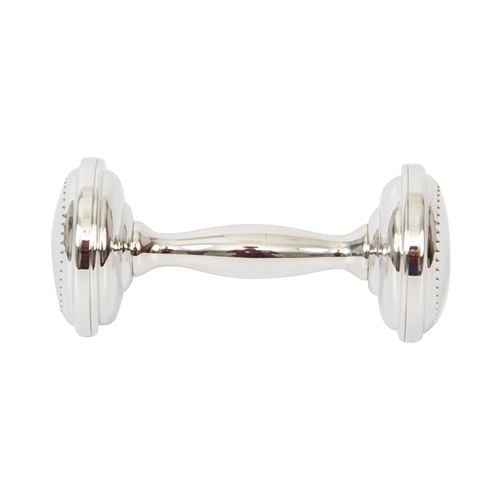 Whitehill Silver Plated Bead Dumbbell Rattle - Peter's of Kensington