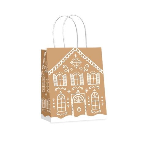 Vandoros - Gingerbread House Gift Bag w/Twisted Handle Small 20cm