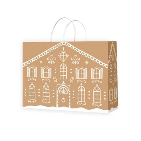 Vandoros - Gingerbread House Gift Bag w/Twisted Handle Extra Large 30x41cm