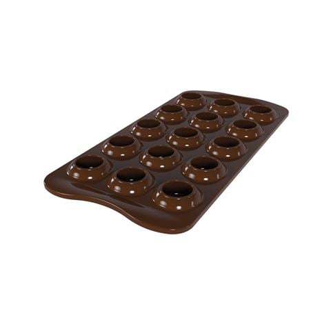 Silikomart - 3D Kiss Silicone Mould Brown