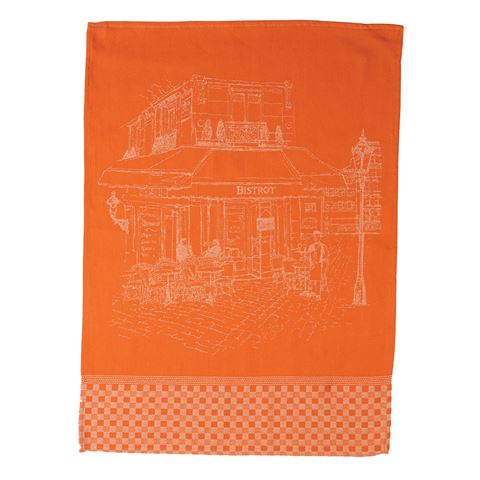 L'Ensoleillade - Tea Towel Bistrot Orange & White