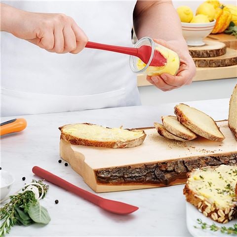 Tovolo - Flex-Core All Silicone Mini Spatula/Spoonula Set Cayenne 2pce