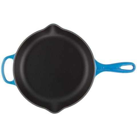 Le Creuset Signature Round Skillet Azure Blue 26cm - Peter's of Kensington