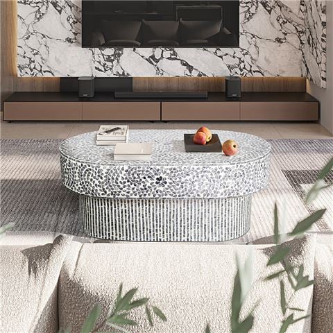 Design Arc Furniture Floral Mother Of Pearl Coffee Table - Peter's of Kensington