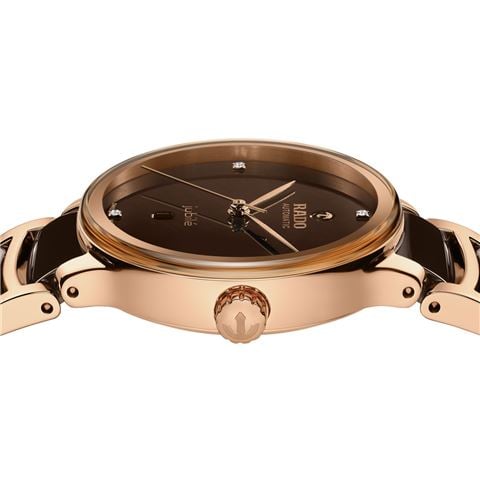 Rado - Centrix Automatic Diamonds Watch S.Steel w/Brown Dial 30.5mm R30019712