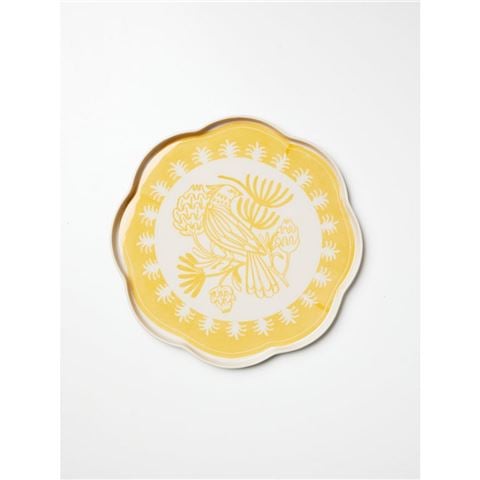Jones & Co Del Sol Bird Platter Mustard - Peter's of Kensington