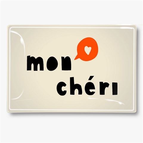 Ben's Garden - Mon Cherie Glass Tray 15x25cm