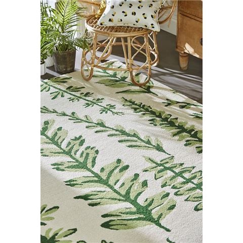 Scion Ferns Juniper Rug Green/White 120x180cm - Peter's of Kensington