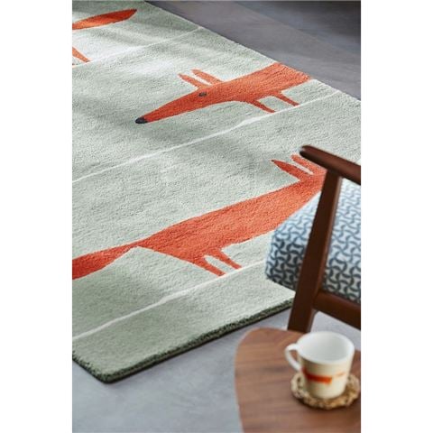 Scion Mr Fox Rug Mint Poppy 140x200cm - Peter's of Kensington