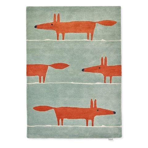 Scion Mr Fox Rug Mint Poppy 140x200cm - Peter's of Kensington