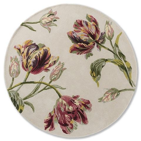 Laura Ashley Rugs - La Gosford Cranberry Rug Round 200cm