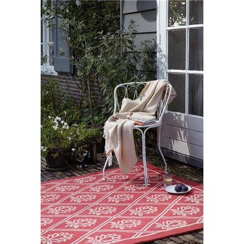 Laura Ashley Rugs - Porchester Poppy Red Outdoor Rug 140x200cm