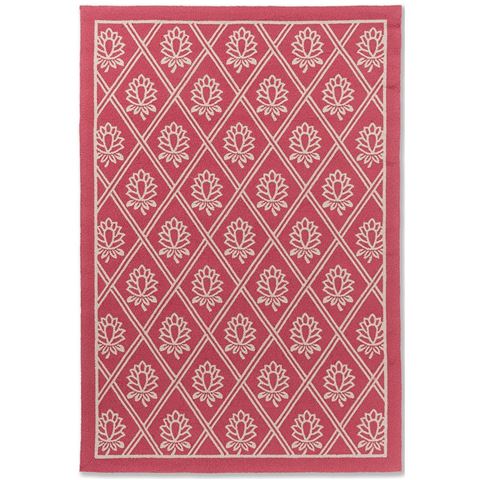 Laura Ashley Rugs La Porchester Poppy Red Outdoor Rug 280x200cm - Peter's of Kensington
