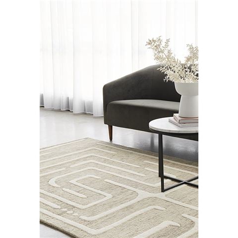 Rug Culture Summit Maze Rug Linen 290x200cm - Peter's of Kensington