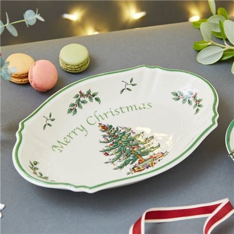 Spode Christmas Tree Merry Christmas Tray 28cm - Peter's of Kensington