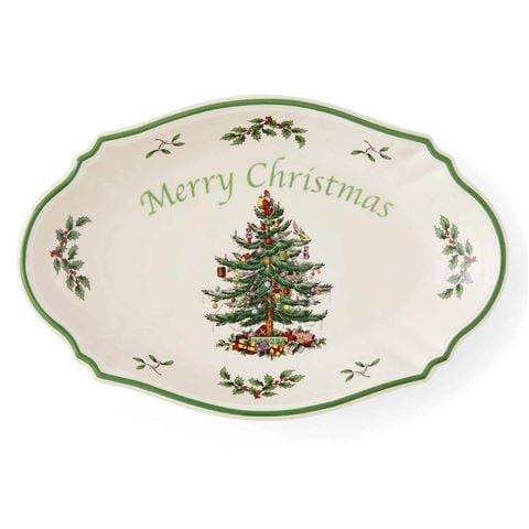 Spode Christmas Tree Merry Christmas Tray 28cm - Peter's of Kensington