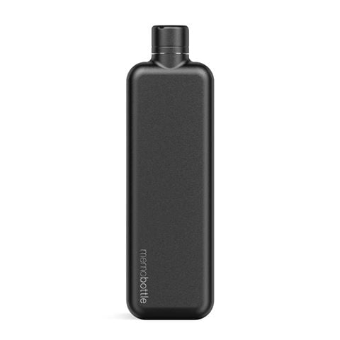 Memobottle - Slim Stainless Steel Black