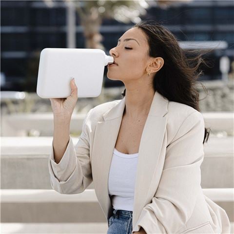 Memobottle - A5 Stainless Steel White