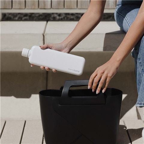 Memobottle - Slim Stainless Steel White