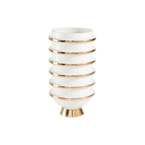 Jonathan Adler Orbit Urn Vase White/Gold - Peter's of Kensington