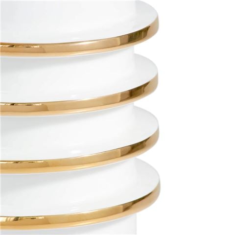 Jonathan Adler Orbit Capsule Vase White & Gold 35cm - Peter's of Kensington