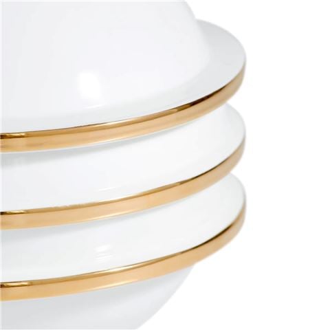 Jonathan Adler Orbit Round Vase White/Gold - Peter's of Kensington
