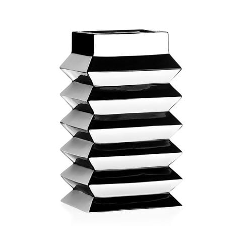 Jonathan Adler - Pleat Medium Vase Black/White