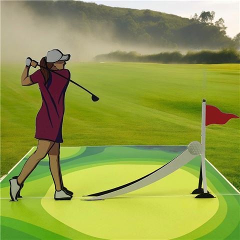 Colorpop - Lady Golfer Pop Up Card