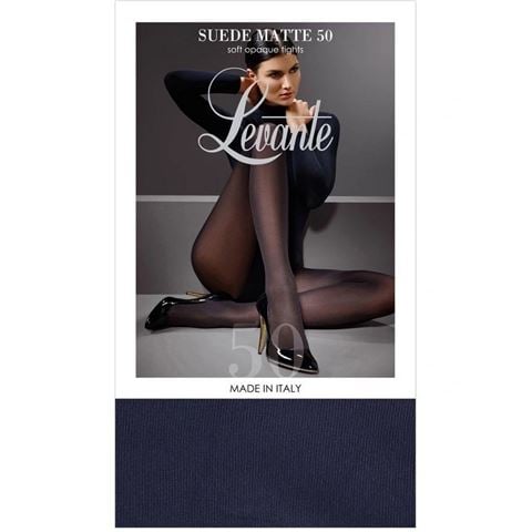 Levante Suede Matte 50 Soft Opaque Tights Navy Small/Medium - Peter's of Kensington