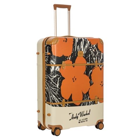 Bric's - Limited Edition Andy Warhol Spinner Case Orange Flower 76cm