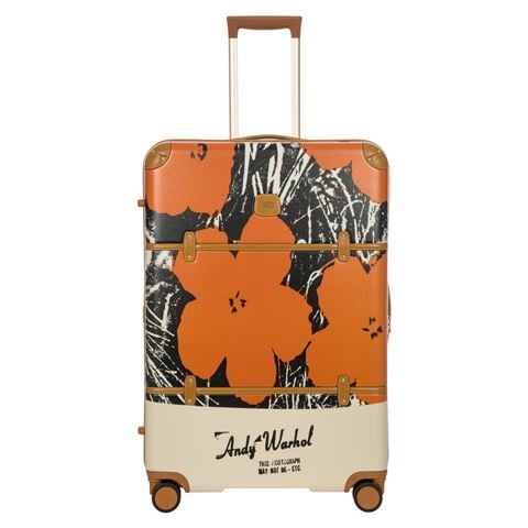 Bric's - Limited Edition Andy Warhol Spinner Case Orange Flower 76cm