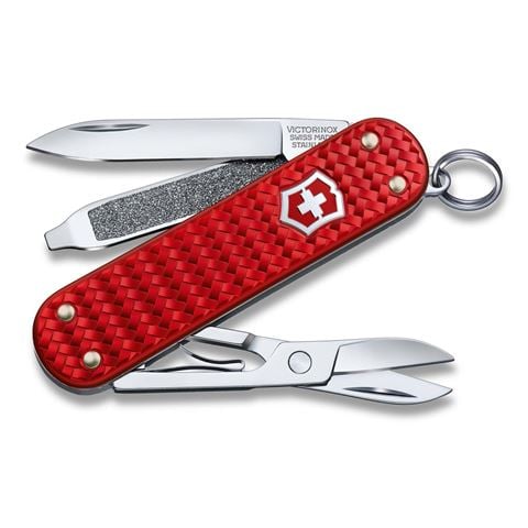 Victorinox Swiss Army Knives - Classic Precious Alox Collection Swiss Army Knife Iconic Red