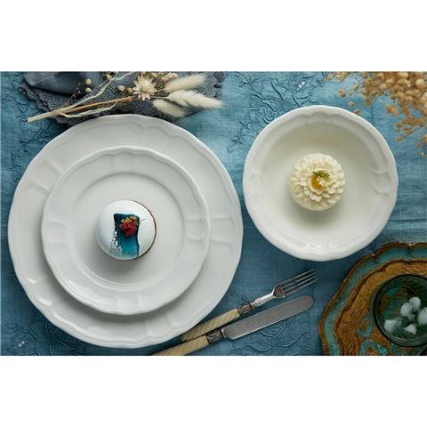 Noritake - Baroque White Dinner Set 12pce