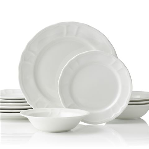 Noritake - Baroque White Dinner Set 12pce