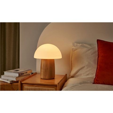 Gingko - Alice Mushroom Lamp White Ash Wood Large