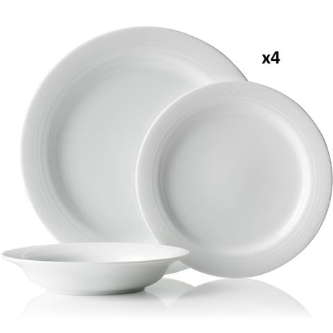 Noritake - Arctic White Dinner Set 12pce
