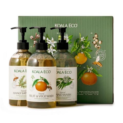 Koala Eco - Clean & Safe Gift Set w/Mandarin, Tea Tree & Eucalyptus 3pce