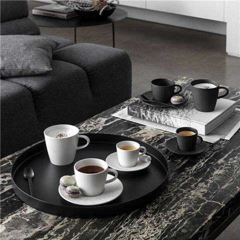 Villeroy & Boch Manufacture Rock Coffee Cup & Saucer Blanc - Peter's of Kensington